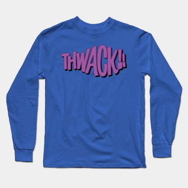 THWACK!! Fighting Sounds Long Sleeve T-Shirt by deancoledesign